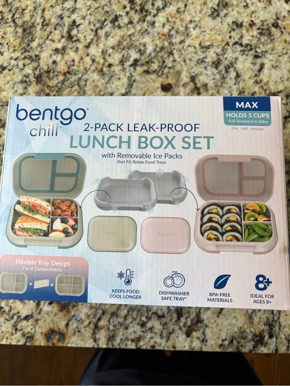 Bentgo Chill 2-Pack Leak-Proof Lunch Box Set - Green & Pink